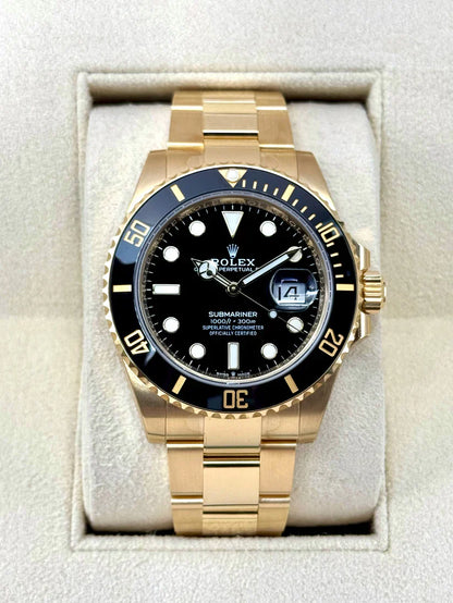 RLX Submariner 41mm Yellow Gold Black Dial Black Bezel