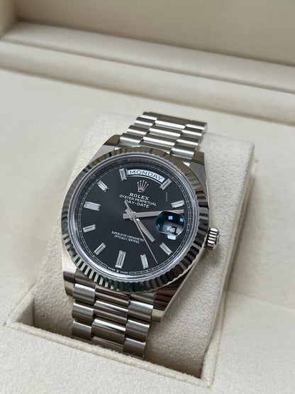 RLX Day-Date 40mm Black Diamonds